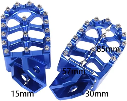 Miniatura 3 de Reposapiés de motocicleta CNC Wide Foot Pegs Pedal para Yamaha YZ80 YZ125 YZ250 YZ500 YZ490 WR200 WR250 WR500 TTR90 TTR110 TTR125 TTR250 XT250
