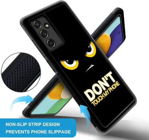 Miniatura 3 de CARLOCA Funda compatible con Samsung Galaxy A13 5G, diseño de Angry Dont Touch My Phone para niñas y niños, a prueba de golpes, antiarañazos