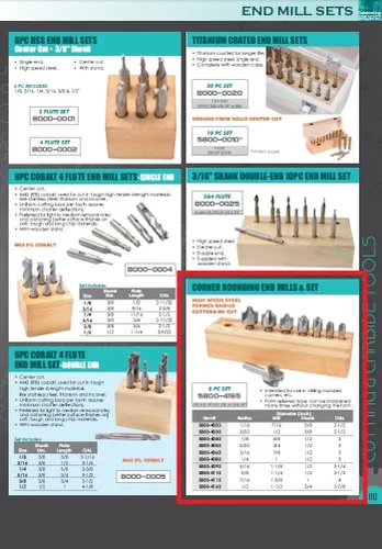 Miniatura 2 de HHIP 5800-4080 1/4 "x 1/2" HSS Corner Rounding End Mill