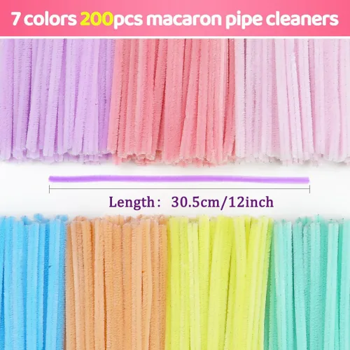 Miniatura 2 de Bundooraking Limpiapipas para Manualidades, Tallos de Chenilla para Proyectos de Arte y Manualidades, Decoraciones DIY de Flores, Suministros