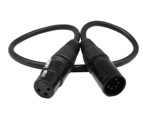 Miniatura 6 de SinLoon DMX 512 Cable de luz de escenario XLR macho 5 pines macho a XLR hembra 3 pines con conectores metálicos para iluminación de escenario