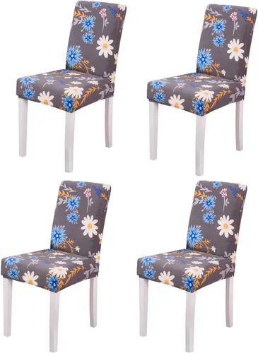 Miniatura 23 de Funda protectora para silla de comedor, lavable, extraíble, de elastano