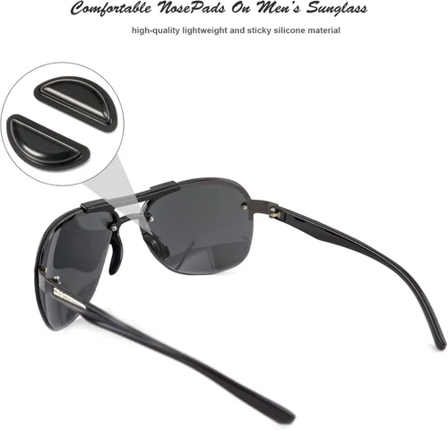 Miniatura 5 de 10 pares de almohadillas adhesivas antideslizantes para la nariz, almohadillas de silicona suave y pegajosa para lentes de sol, agarre para marco
