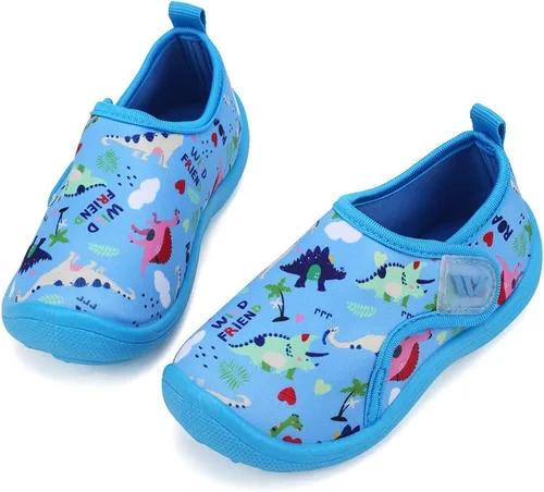 FANTURE Zapatos de agua para niños y niñas, lindas sandalias acuáticas, playa, piscina, parque acuático, tenis acuáticos, para niños pequeños y