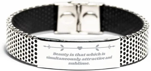 Beauty of Beauty Bracelet Motivation Quote Bracelet for Women Daughter Friends Mindset of Beauty Beauty Quotes Rise Beauty Self Esteem Confidence