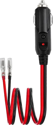 Enchufe macho para encendedor de cigarrillos fusionado, adaptador de enchufe de encendedor de cigarrillos de 12 V 24 V con cables y luz LED, kit de
