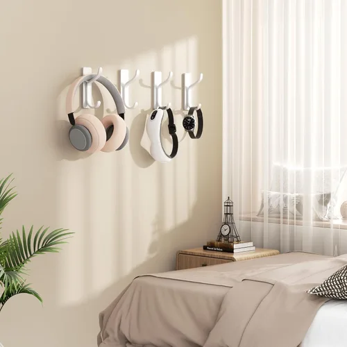 Miniatura 2 de pickpiff Ganchos de Pared Adhesivos para Abrigos - Percha de Puerta Resistente Stick-On, Gancho de Metal para Colgar Toalla, Bolso, Bata, Mochila