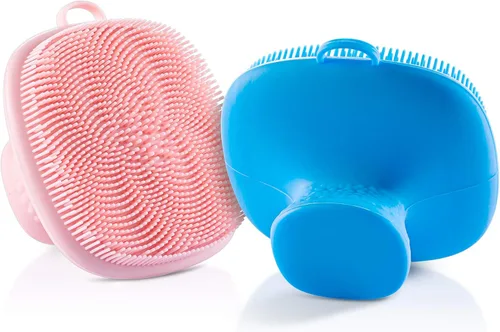Miniatura 6 de Cepillo facial de silicona para hombres, cepillo de limpieza facial de silicona, cepillo de lavado facial de silicona manual impermeable, limpieza