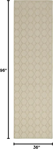 Miniatura 40 de Garland Rug Sparta - Alfombra antideslizante de polipropileno de 2 pies x 12 pies, color negro, ideal para salas de estar y pasillos, elegante