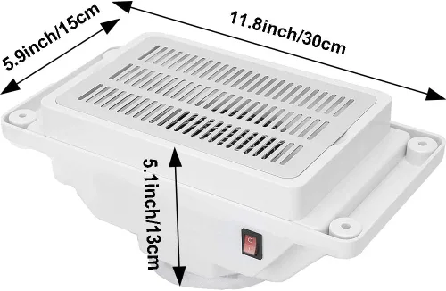 Miniatura 5 de KISSHAKE Colector de polvo de uñas, potente ventilador de aspirador de uñas, extractor de polvo y aspiración de polvo, herramienta de manicura