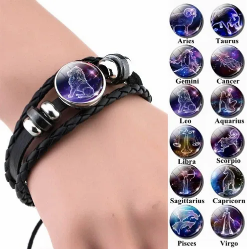 Miniatura 4 de 12 collares de constelación del zodíaco, pulsera de horóscopo de astrología, luna creciente collar para mujeres y hombres, joyería de regalo