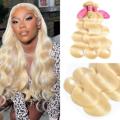 YISEA 613 ondas corporales brasileñas, 3 mechones 300g 12A 100% cabello humano virgen sin procesar, mechones de cabello ondulado corporal color 613