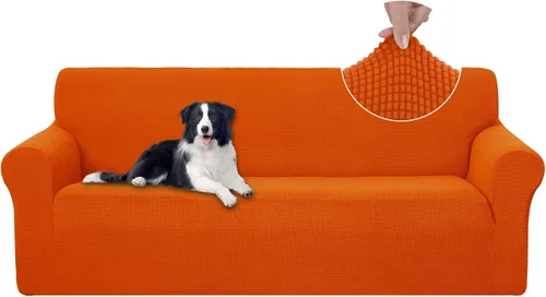 Miniatura 104 de U-NICE HOME Funda elástica para sofá, lavable, protector de muebles para sofá de 3 cojines, apta para mascotas (sofá, gris)