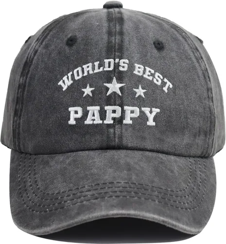 Miniatura 10 de World's Best - Gorras de béisbol para hombre, de algodón envejecido, ajustable, para papá y abuelo, regalos para Abuelo Pappy