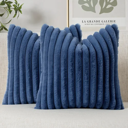 Miniatura 8 de MIULEE Juego de 2 fundas de almohada decorativas de piel sintética de 16 x 16 pulgadas, decoración moderna de primavera para el hogar, almohadas