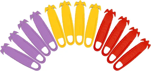 Miniatura 22 de T TOVIA Cuchillo Cortador de Cajas de Seguridad de Hoja de Acero Inoxidable Empotrada Oculta, Abridor de Paquetes Cortador de Plástico para Caja