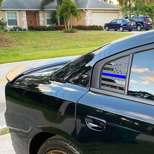 Miniatura 4 de Xinghe para Dodge Charger 2011-2023, calcomanías de bandera americana para ventanas laterales traseras, 2 piezas de calcomanía de bandera de EE. UU.