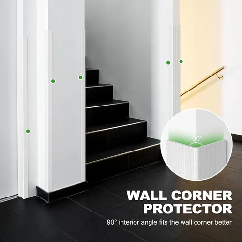 Miniatura 4 de Protector de esquina de pared, protectores de esquina autoadhesivos para paredes, protector de borde para paredes. 1-5/8 pulgadas de ancho x 36
