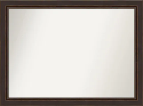 Miniatura 36 de Amanti Art Espejo de pared de madera no biselada (29 x 40 pulgadas), marco de bronce antiguo, espejo de baño bronce, XL