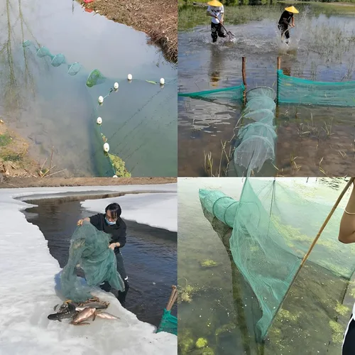Miniatura 7 de Lawaia Redes de camarones para trampa de peces de camarón, trampa portátil de cangrejos plegable, red de pesca de pececillos, red de arrastre