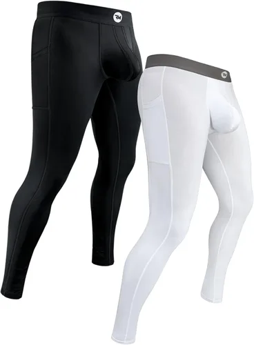 Miniatura 75 de Real Men ABCD Pouch - Pantalones de compresión para hombre, paquete de 1, 2 y 3, leggings para hombre, pantalones de yoga, medias, capa base