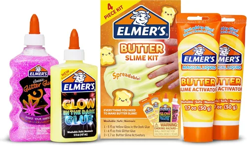 Miniatura 10 de Elmer's Kit de slime esponjoso, incluye pegamento de color translúcido, pegamento con purpurina, activador de slime esponjoso, 4 unidades, perfecto