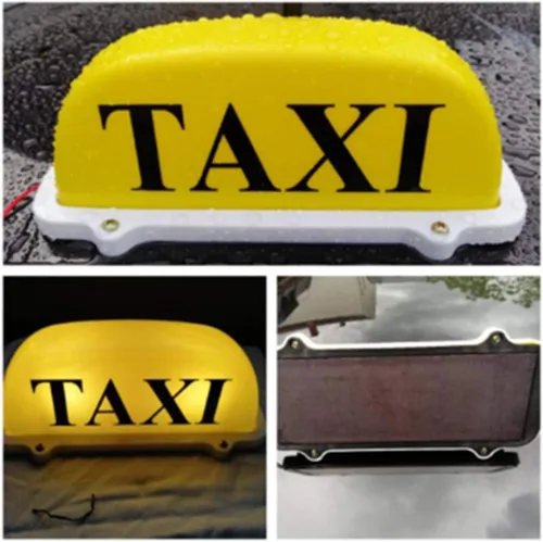 Miniatura 2 de Señal de taxi luces magnéticas para techo de automóvil, taxi, luces indicadoras para la parte superior del automóvil, 12 V, luz superior impermeable