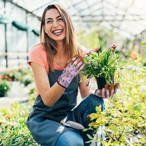 Miniatura 7 de Guantes de Jardinería de Cuero MERTURN para Mujeres, Guantes de Jardín a Prueba de Espinas, Guantes de Trabajo Compatibles con Pantalla Táctil, P
