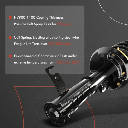 Miniatura 4 de A-Premium Conjunto completo de puntal y muelle helicoidal delantero compatible con Hyundai Elantra 2011-2016, sedán, juego de 2 piezas