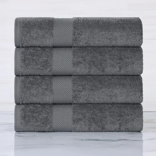 Miniatura 81 de SUPERIOR Kendell - Juego de 4 toallas de baño de algodón egipcio, absorbentes, para la ducha, artículos esenciales para el spa, toallas grandes
