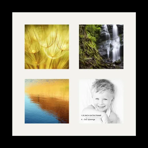 Miniatura 138 de Marco para fotos de ArtToFrames, 4 aberturas de 5′ x 7′ y marco negro satinado, de ArtToFrames, Madera, negro 4 - 8x10 - (2131)