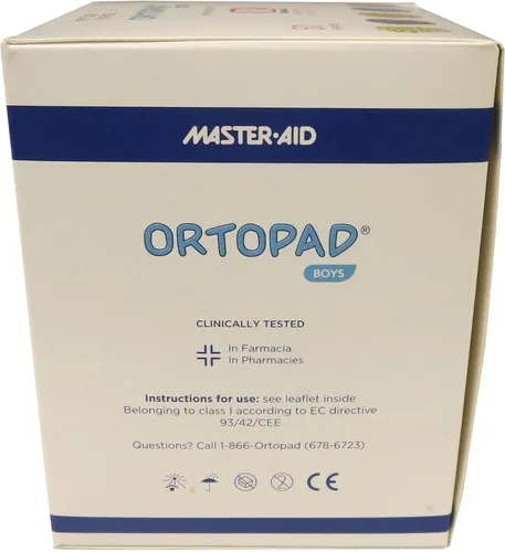 Miniatura 4 de Ortopad Parches de bambú para niños, 50/caja (tamaño mediano, 2-4 años) paquete de camuflaje azul