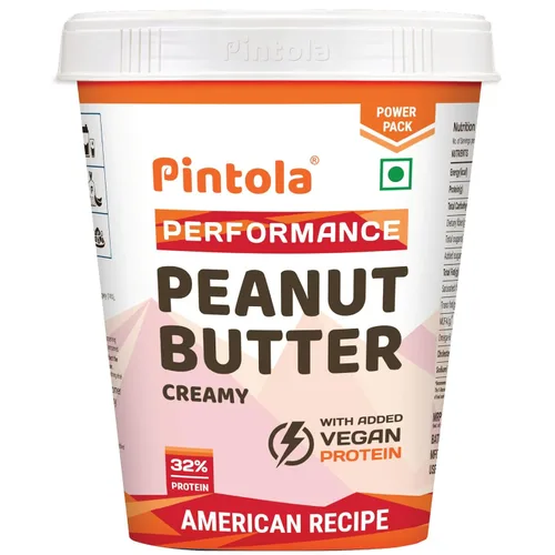 Pintola American Recipe Performance Series - Mantequilla de maní (cremosa) - 2.2 lbs | Proteína vegana | 32% de proteína | Alta proteína y fibra