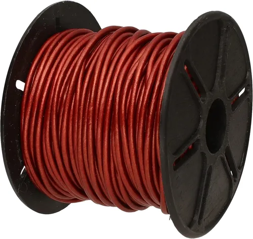 Miniatura 41 de The Beadsmith Cordón de cuero – Negro – Bobina de 0.039 in – 5 yardas/14.8 ft – Tanga de cuero indio ideal para trenzar, cuentas, collares, cordones