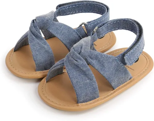 Miniatura 24 de Sandalias de verano para bebés, niñas y niños, unisex, antideslizantes, suela suave, transpirable, para primeros pasos, zapatos de playa al aire