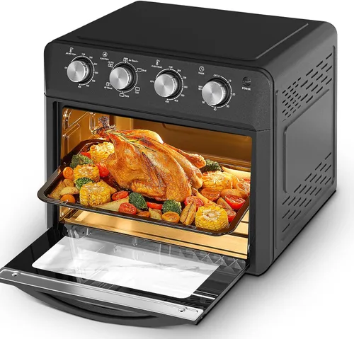 Miniatura 9 de Plum Chef Horno freidora de aire de 27.5 cuartos de galón, horno de convección de encimera 6 en 1, freír al aire, hornear, asar, tostar, calentar