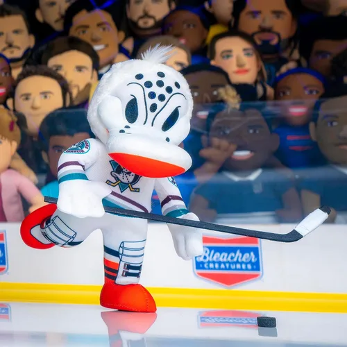 Miniatura 5 de Bleacher Creatures Anaheim Ducks Wild Wing - Figura de peluche de mascota de la NHL de 10 pulgadas (uniforme triangular verde azulado), una mascota