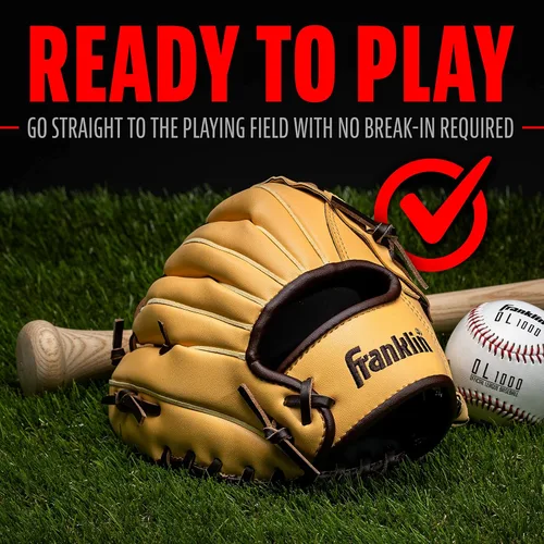 Miniatura 5 de Franklin Sports Field Master Baseball + Softball Glove - Field Master Adult + Youth Baseball + Softball Mitt - Men's + Women's Gloves - Right Hand