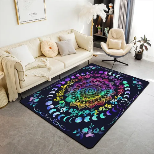 Miniatura 8 de Alfombra de área de girasol de 3 x 5 pies, alfombra de abeja para niños y niñas, alfombra decorativa floral amarilla, bonita alfombra decorativa