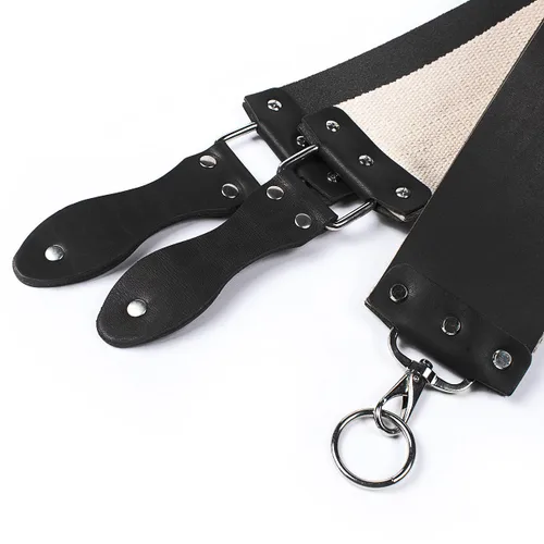 Miniatura 4 de Razor Strop – Barber's Latigo Leather Straight Razor Strop. Doble correa que será una gran adición para cualquier maquinilla de afeitar recta. Trazo