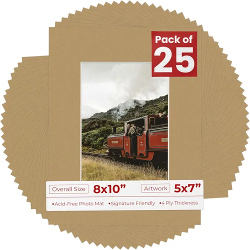 Miniatura 68 de Tapete de 5 x 7 pulgadas para marco de 8 x 10 pulgadas, tablero precortado sin ácidos, negro mate de 5 x 7 pulgadas, hecho para adaptarse a un marco
