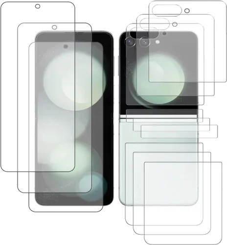 Miniatura 7 de [3 juegos de 12 piezas de protectores de pantalla mate para Z Flip 5, película de TPU suave ultrafina y antirreflejo para Samsung Galaxy Z Flip 5