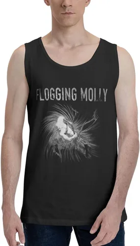 Hombre Muscle Tank Tops Camiseta Moda Festival de Música sin mangas Camiseta