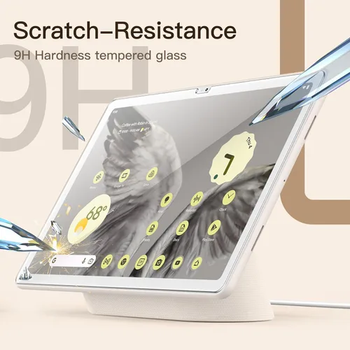 Miniatura 3 de JETech Protector de pantalla para tableta Google Pixel (11 pulgadas, modelo 2023), película de vidrio templado 9H, transparente HD, paquete de 2