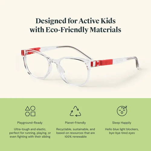 Miniatura 4 de Gafas ovaladas con bloqueo de luz azul para niños y niñas (junio)