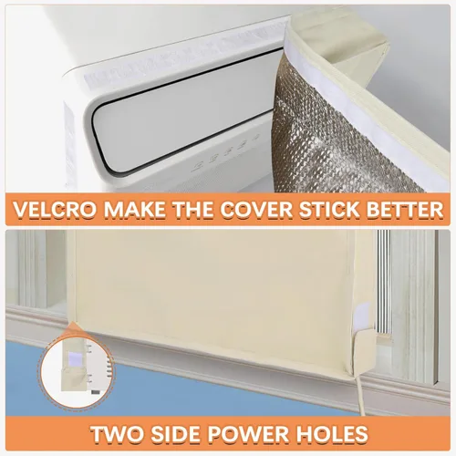 Miniatura 4 de Cubiertas de aire acondicionado para interior de 21 pulgadas de ancho x 15 pulgadas de alto x 3.5 pulgadas de profundidad, resistente al viento e