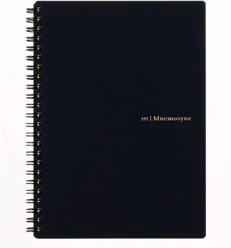 Maruman Mnemosyne - Cuaderno rayado A5, 8.27 x 6.34 pulgadas, 80 hojas/160 páginas, diario con rayas universitarias de 0.276 in, páginas perforadas