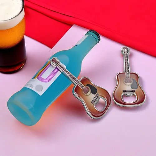 Miniatura 6 de Juego de 2 piezas para abrebotellas de guitarra, cerveza en forma de guitarra, abridor de botellas, guitarra, regalo para bebedores, amantes