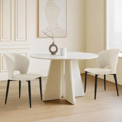 Miniatura 8 de Homcosan Juego de 4 sillas de comedor, modernas sillas de cocina con estructura cruzada y exquisito diseño de tuberías, fácil montaje, sillas