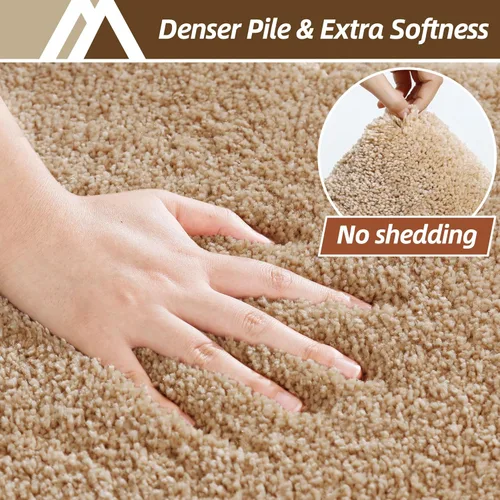 Miniatura 4 de COSY HOMEER Alfombras extra gruesas para el baño, tapetes de baño antideslizantes, tapete de felpa suave, peludo y 100% micro poliéster, tapete